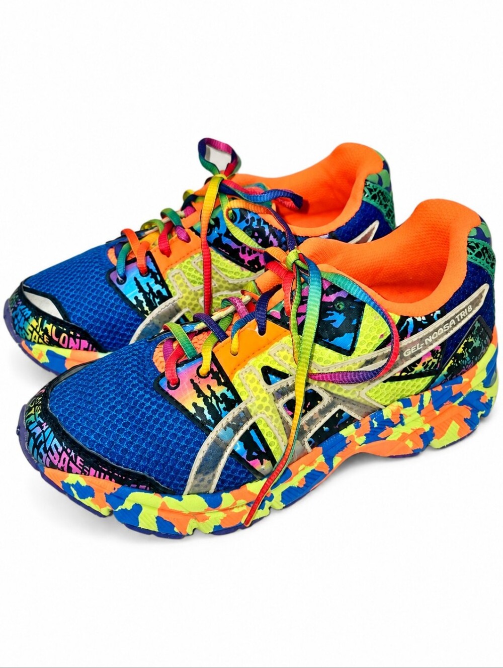 Asics Gel Noosa Tri 8 Womens 5 Running Shoes Athletic Colorful Multicolor T356Q